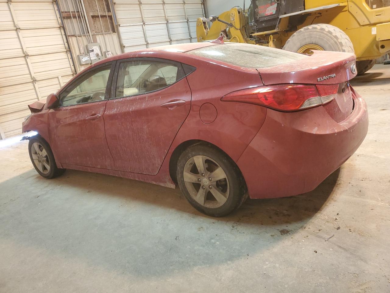 2013 Hyundai Elantra VIN KMHDH4AE0DU995563 Copart auction photo, front end / rear end damage thumbnail 2