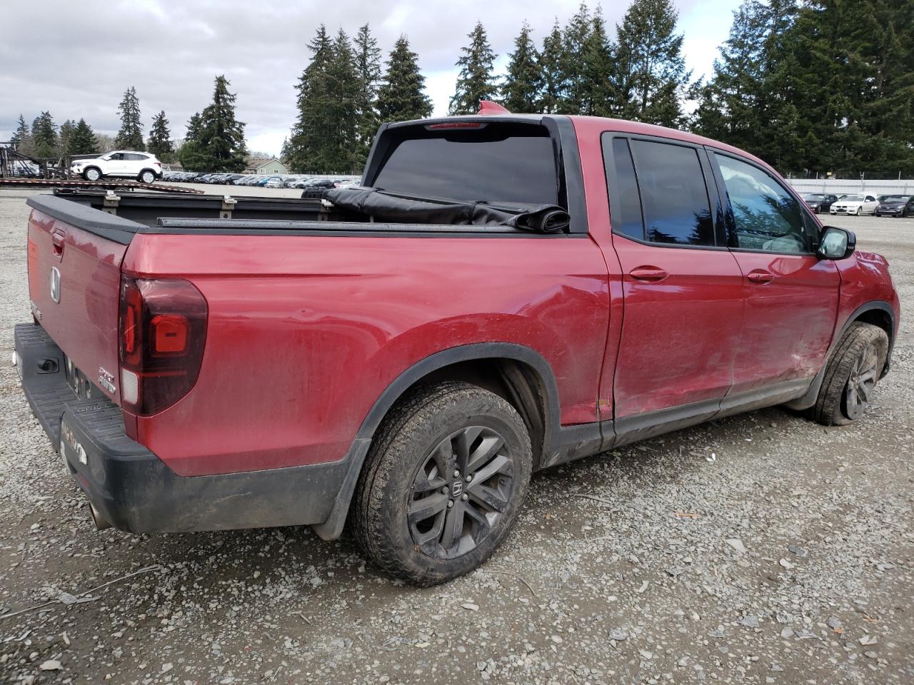 2021 Honda Ridgeline VIN 5FPYK3F13MB008011 Copart auction photo, side / undercarriage damage thumbnail 3