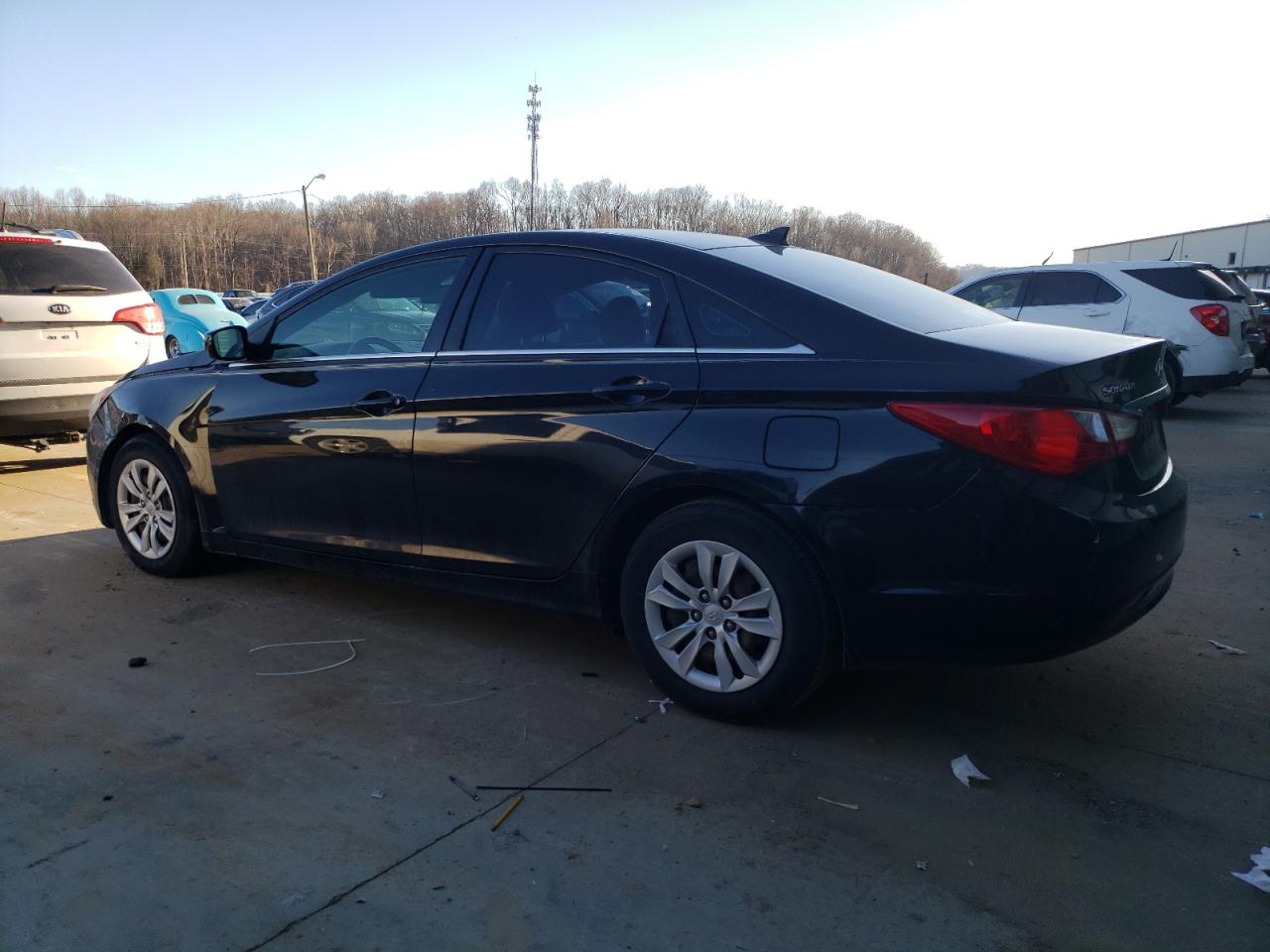 2013 Hyundai Sonata VIN 5NPEB4AC6DH580721 Copart auction photo, side / front end damage thumbnail 2