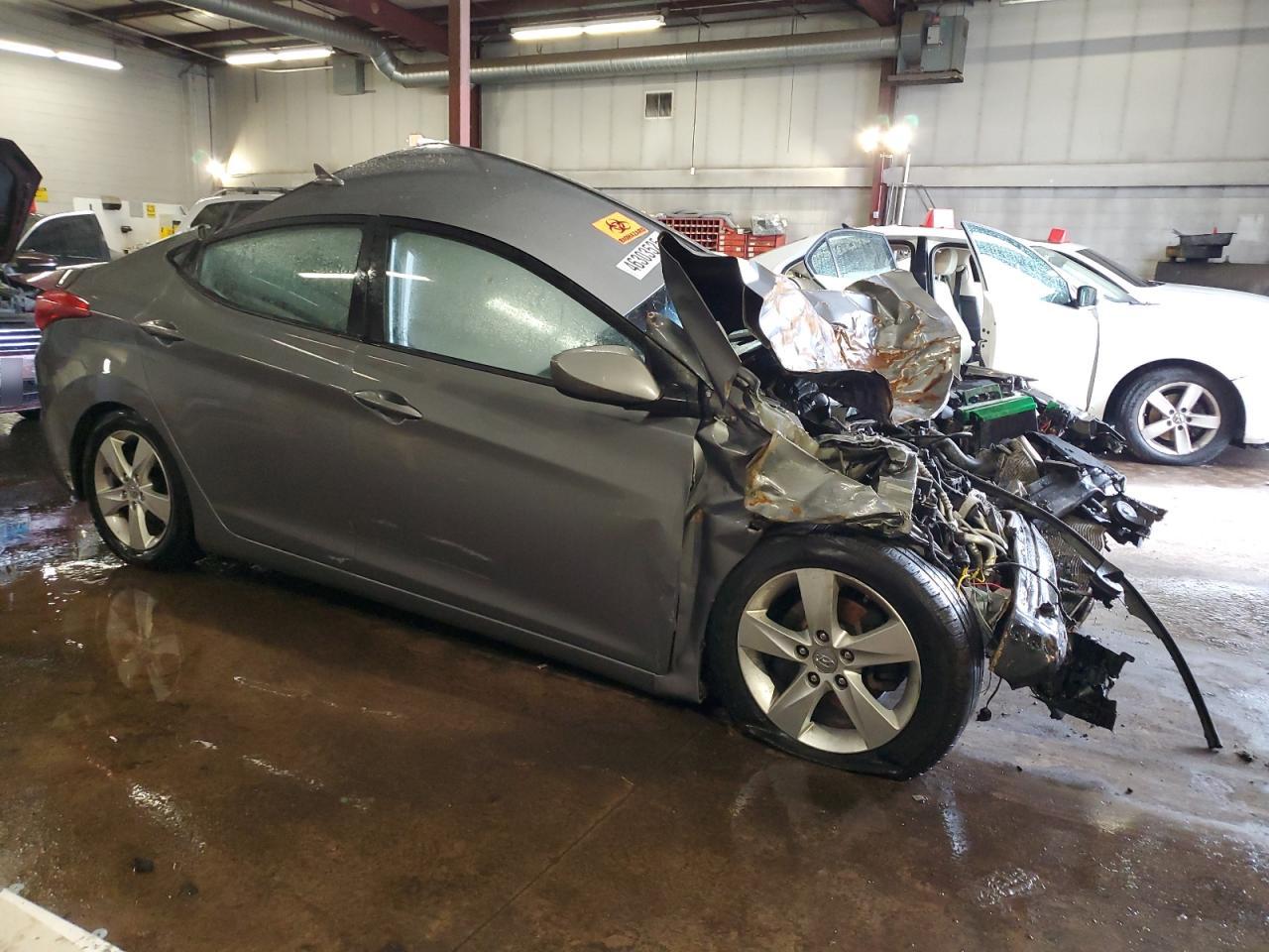 2013 Hyundai Elantra VIN 5NPDH4AE1DH377327 Copart auction photo, front end / top/roof damage thumbnail 4