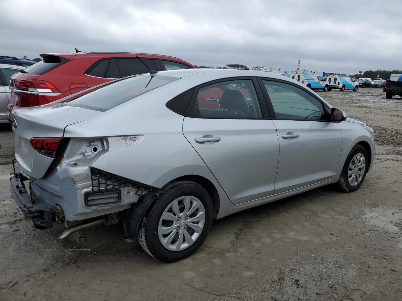 2019 Hyundai Accent VIN 3KPC24A30KE087979 Copart auction photo, rear end damage thumbnail 3