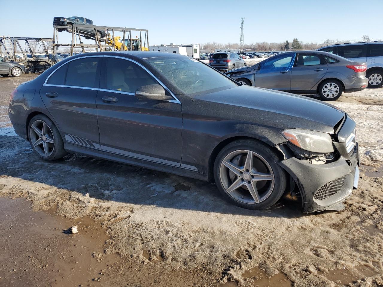 2016 Mercedes-Benz C-klasse VIN 55SWF4KB2GU139331 Copart auction photo, front end / rear end damage thumbnail 4