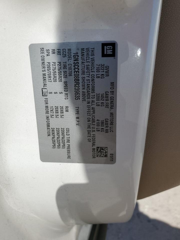 2011 Chevrolet Tahoe VIN 1GNSCCE08BR239635 Copart auction photo, front end damage thumbnail 15
