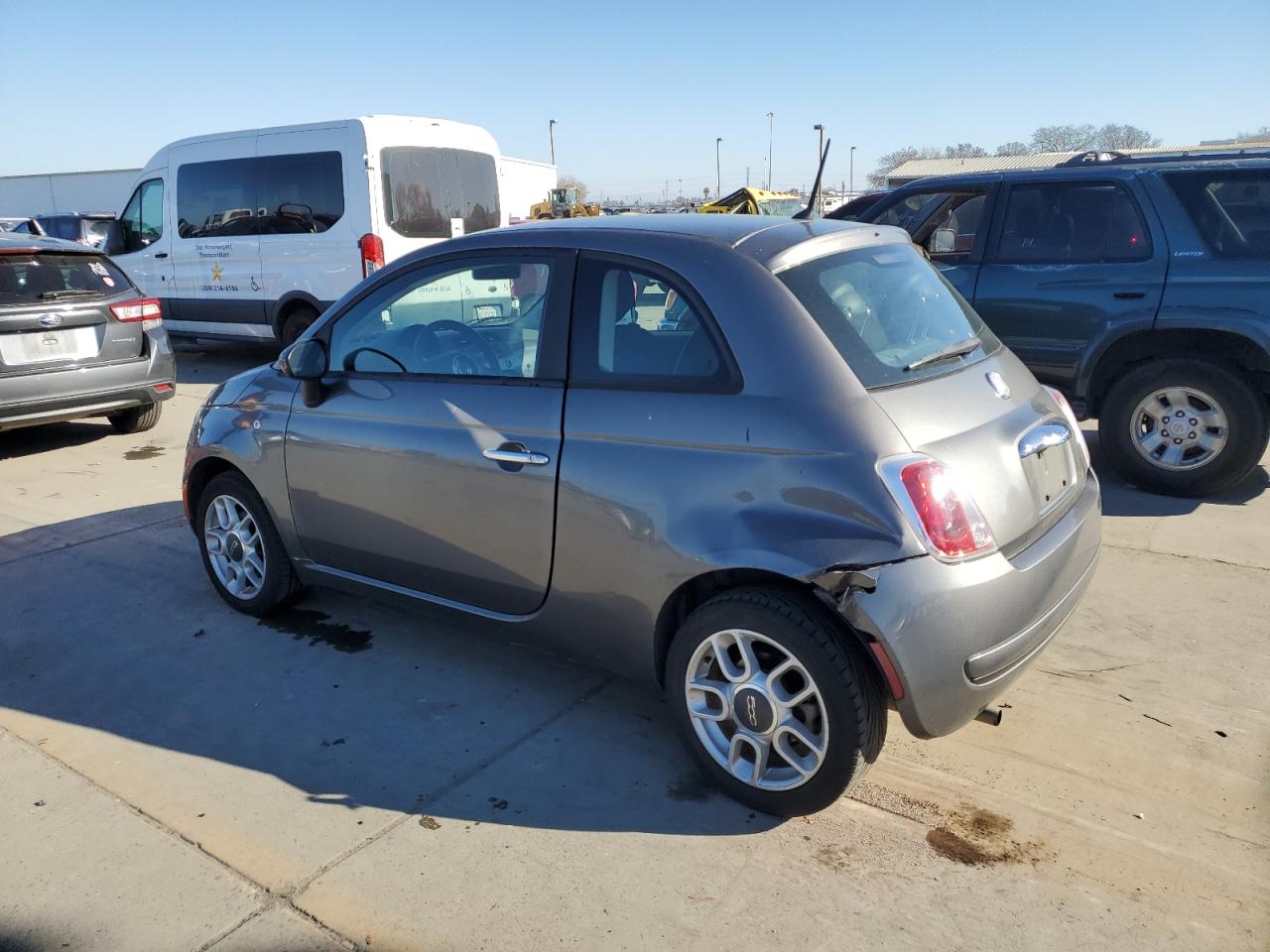 2012 Fiat 500 VIN 3C3CFFAR1CT124351 Copart auction photo, rear end damage thumbnail 2