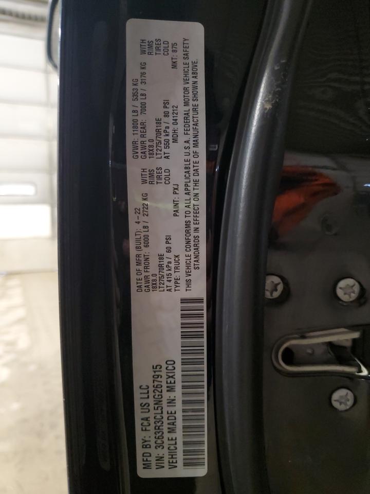2022 RAM 3500 VIN 3C63R3CL5NG267915 Copart auction photo, front end damage thumbnail 12