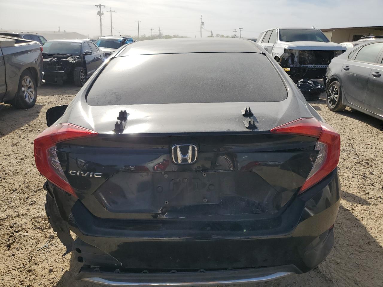 2019 Honda Civic VIN 2HGFC2F68KH507933 Copart auction photo, rear end / side damage thumbnail 6