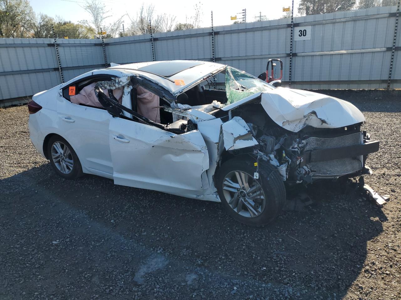 2020 Hyundai Elantra VIN 5NPD84LF9LH605126 Copart auction photo, all over damage thumbnail 4