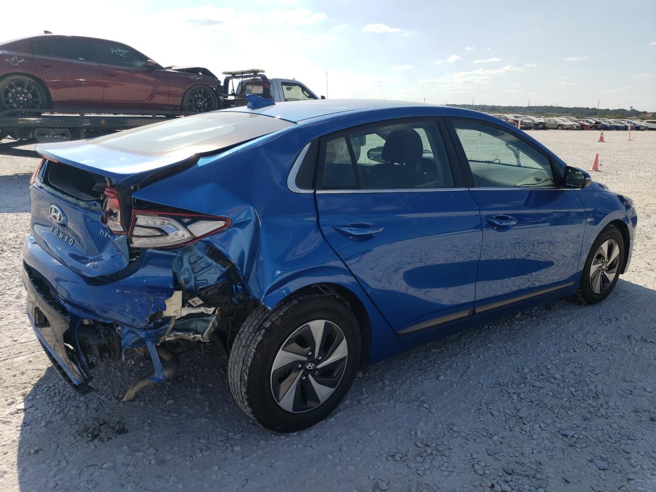 2018 Hyundai IONIQ VIN KMHC75LC4JU103035 Copart auction photo, rear end damage thumbnail 3