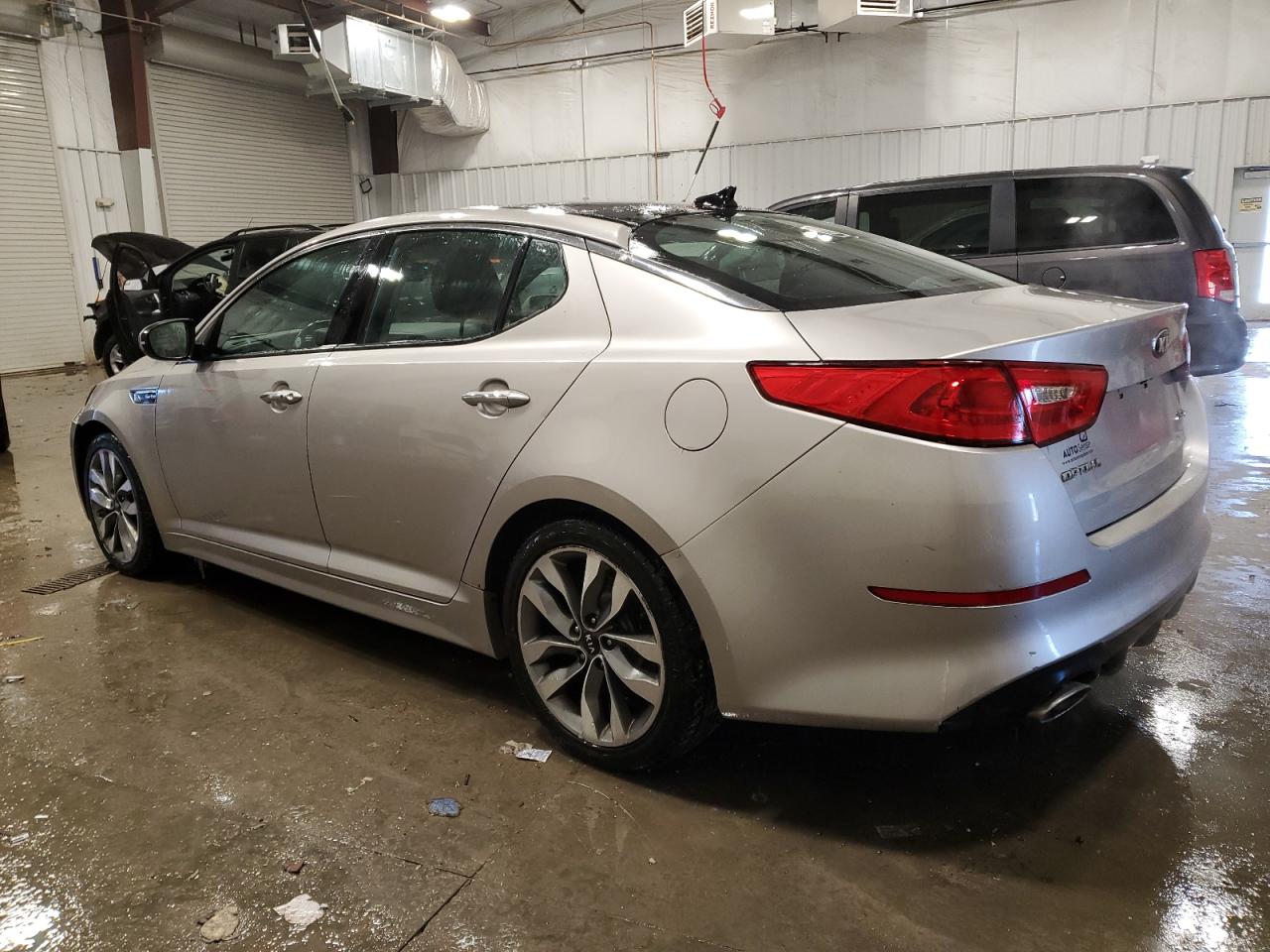 2014 KIA Optima VIN 5XXGR4A69EG334595 Copart auction photo, front end damage thumbnail 2