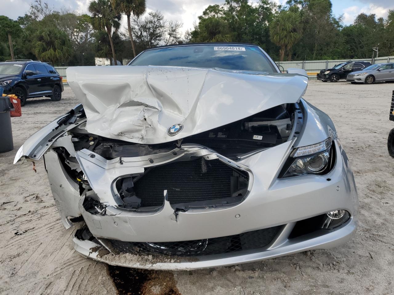 2010 BMW 6er VIN WBAEB5C56AC225685 Copart auction photo, front end / rear end damage thumbnail 5