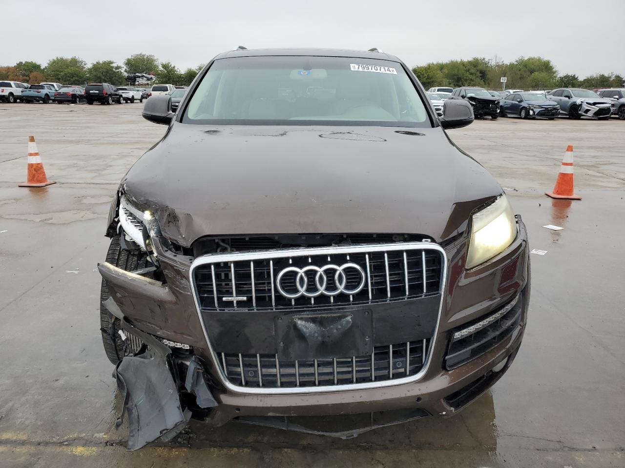 2014 Audi Q7 VIN WA1LMAFE0ED015893 Copart auction photo, front end damage thumbnail 5