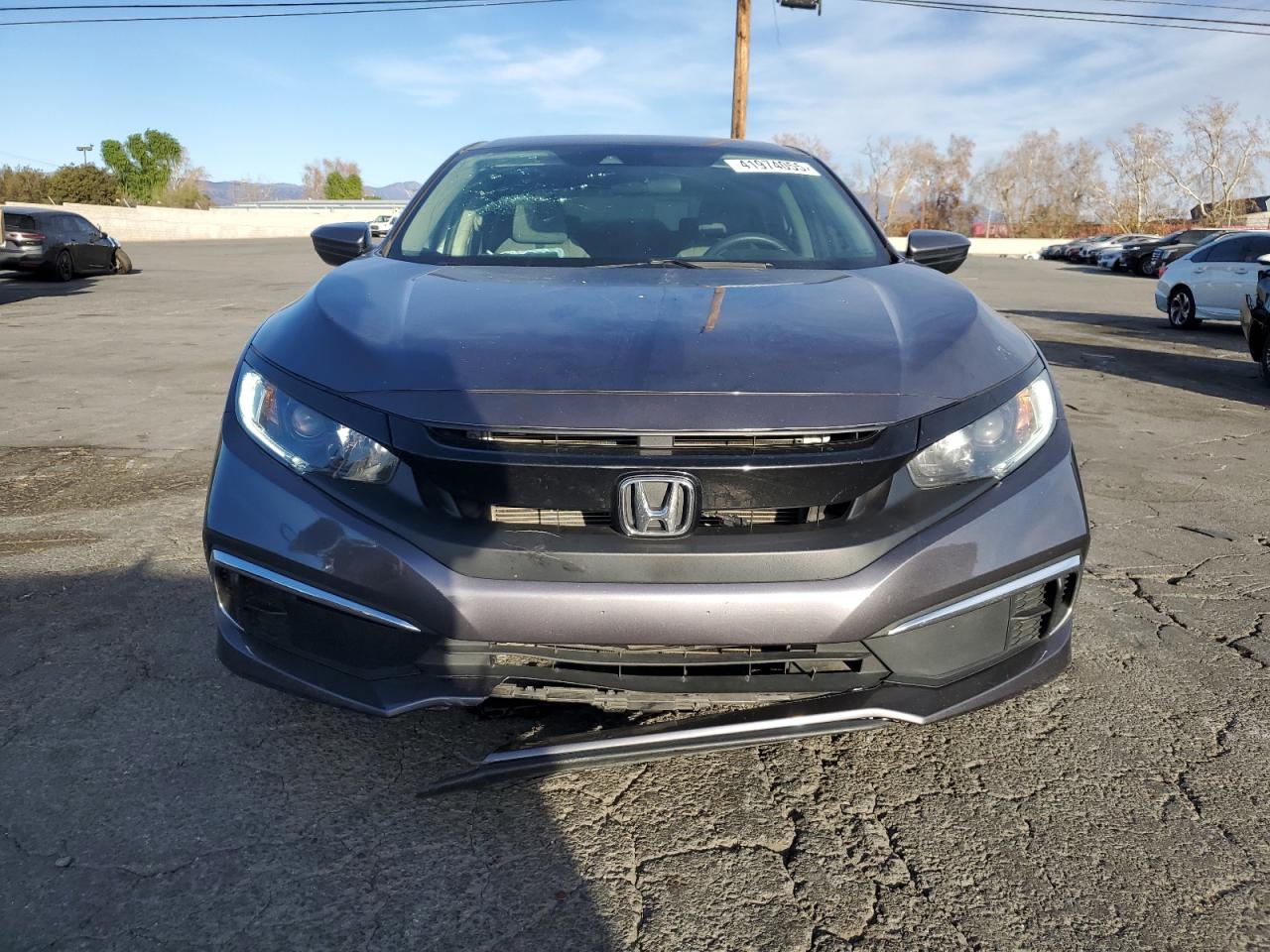 2020 Honda Civic VIN 19XFC2F6XLE216586 Copart auction photo, front end damage thumbnail 5