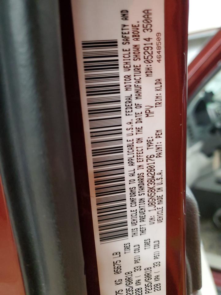 2008 Jeep Liberty (North America) VIN 1J8GN58K38W280176 Copart auction photo, rear end damage thumbnail 13