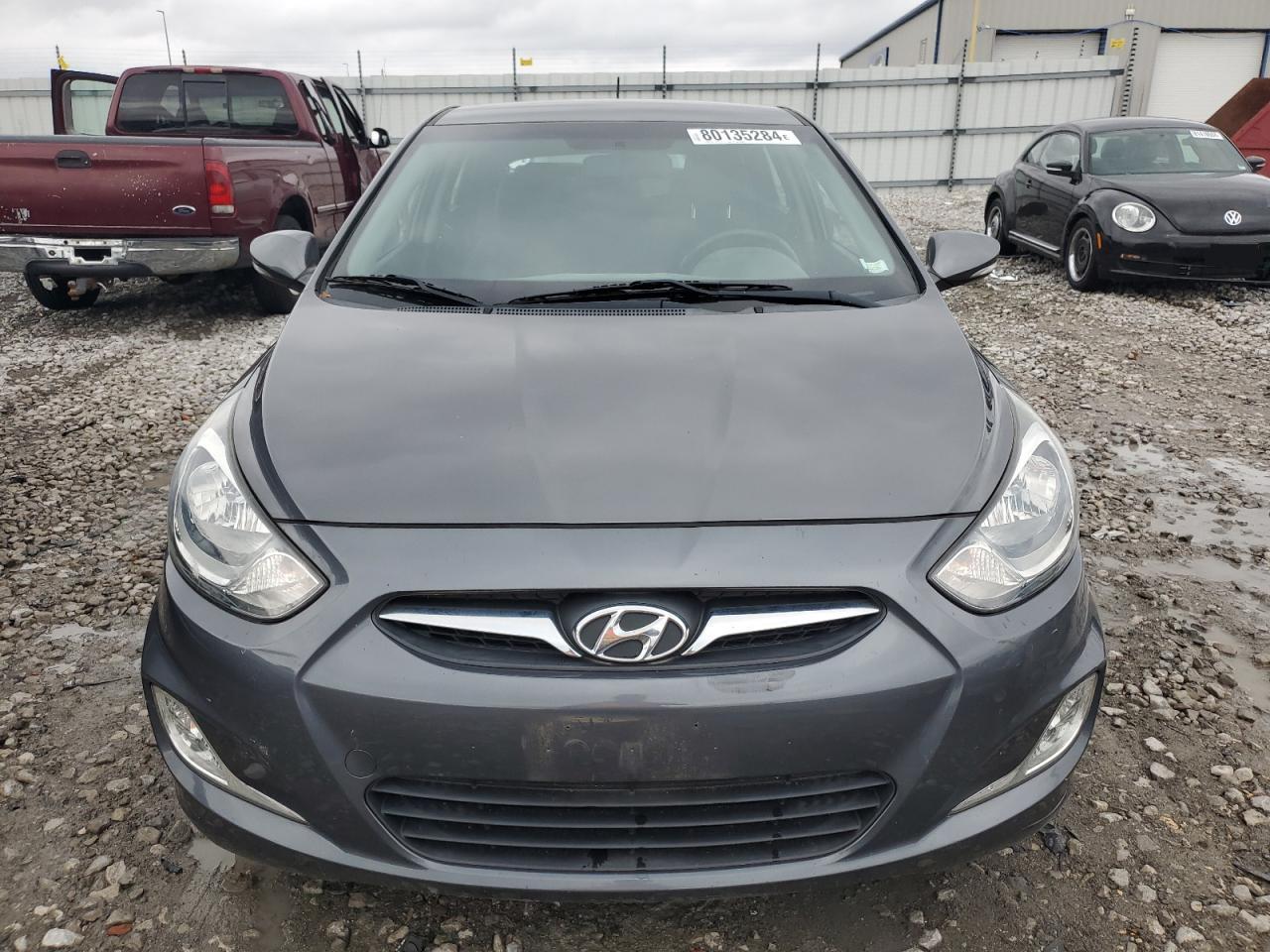 2013 Hyundai Accent VIN KMHCU5AE2DU066455 Copart auction photo, top/roof / side damage thumbnail 5