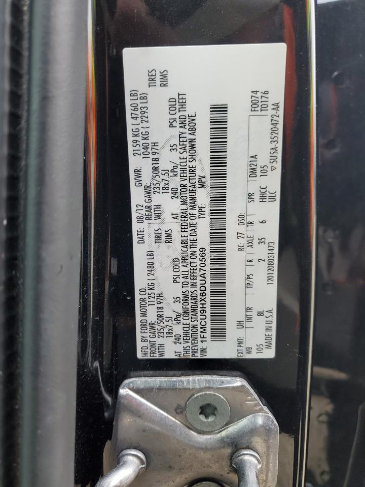 2013 Ford Escape VIN 1FMCU9HX6DUA70569 Copart auction photo, undercarriage / minor dent/scratches damage thumbnail 13