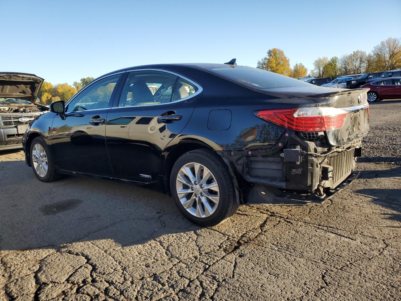 2013 Lexus ES VIN JTHBW1GG2D2037771 Copart auction photo, rear end / side damage thumbnail 2