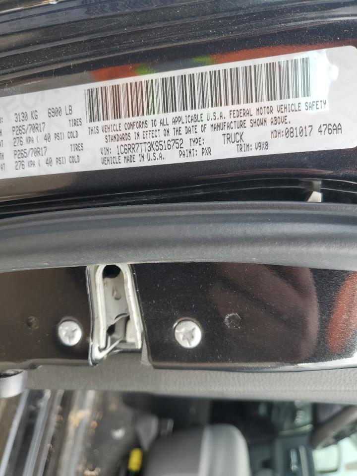 2019 RAM 1500 VIN 1C6RR7TT3KS516752 Copart auction photo, all over damage thumbnail 14