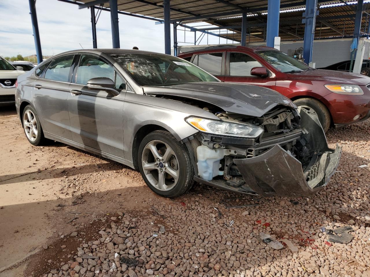 2014 Ford Fusion VIN 1FA6P0H78E5358728 Copart auction photo, front end damage thumbnail 4