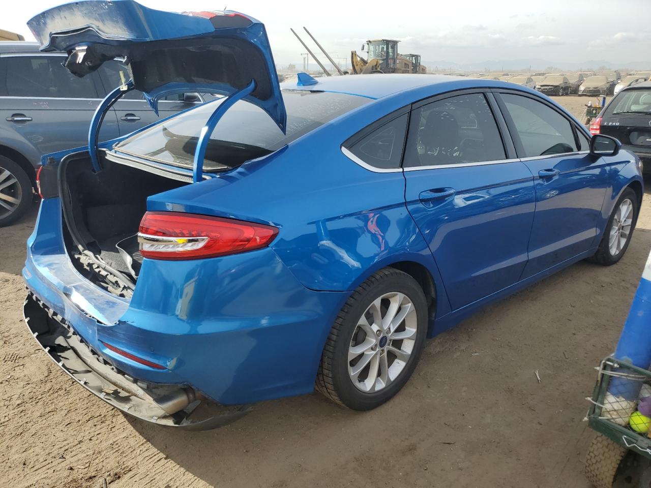 2020 Ford Fusion VIN 3FA6P0HD5LR113742 Copart auction photo, rear end damage thumbnail 3