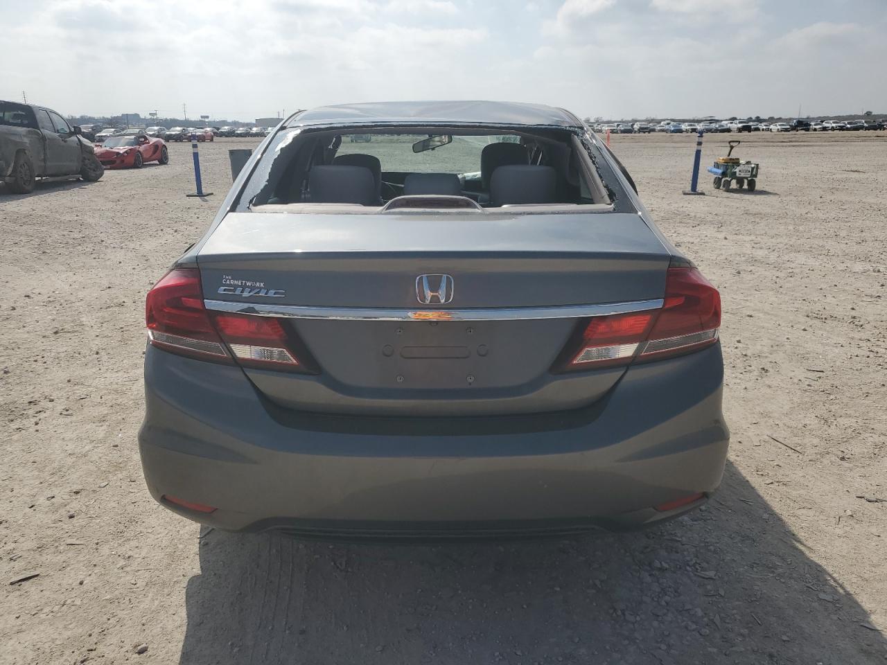 2013 Honda Civic VIN 2HGFB2F54DH565602 Copart auction photo, all over damage thumbnail 6
