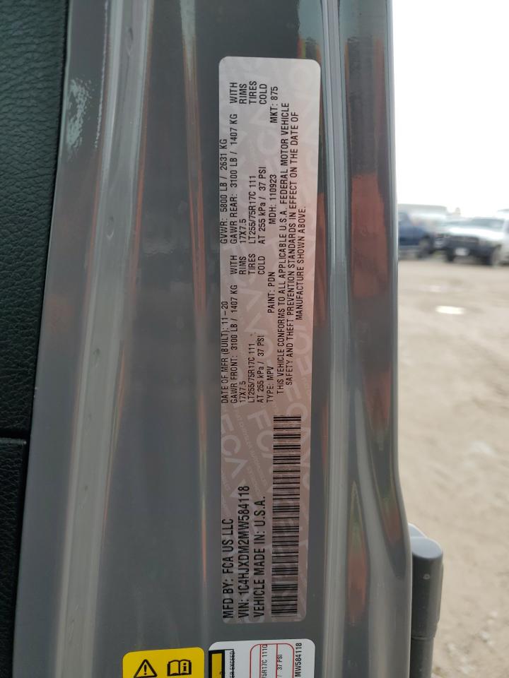 2021 Jeep Wrangler VIN 1C4HJXDM2MW584118 Copart auction photo, mechanical / undercarriage damage thumbnail 13