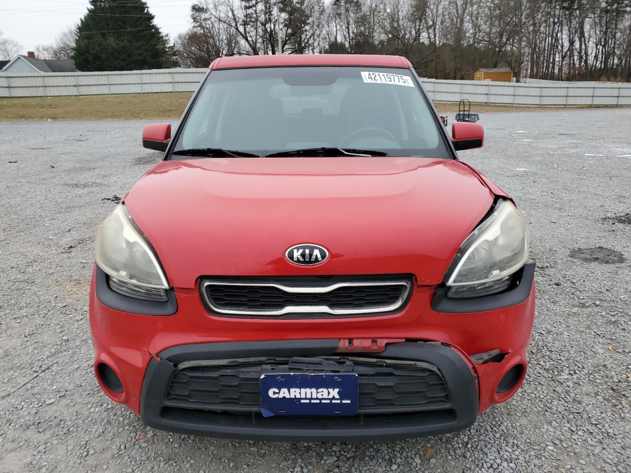 2013 KIA Soul VIN KNDJT2A58D7592018 Copart auction photo, front end / minor dent/scratches damage thumbnail 5