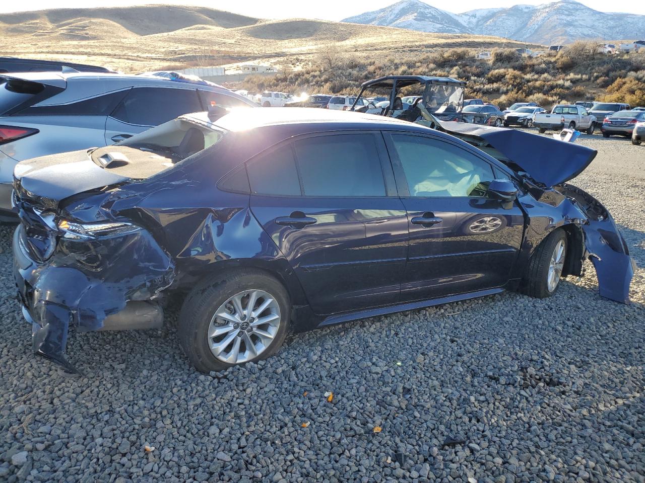 2021 Toyota Corolla VIN JTDHPMAE9MJ124462 Copart auction photo, front end / rear end damage thumbnail 3