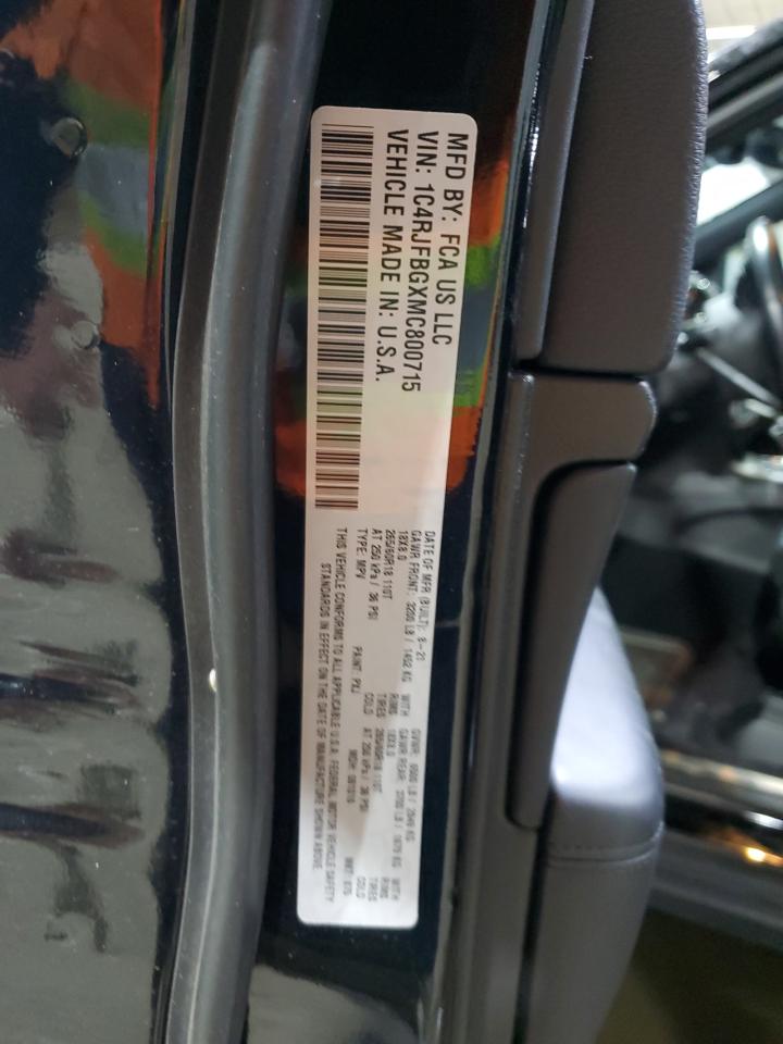 2021 Jeep Grand Cherokee VIN 1C4RJFBGXMC800715 Copart auction photo, front end / minor dent/scratches damage thumbnail 13