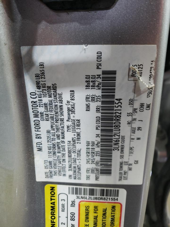 2013 Lincoln MKZ VIN 3LN6L2LU8DR821554 Copart auction photo, front end / minor dent/scratches damage thumbnail 13