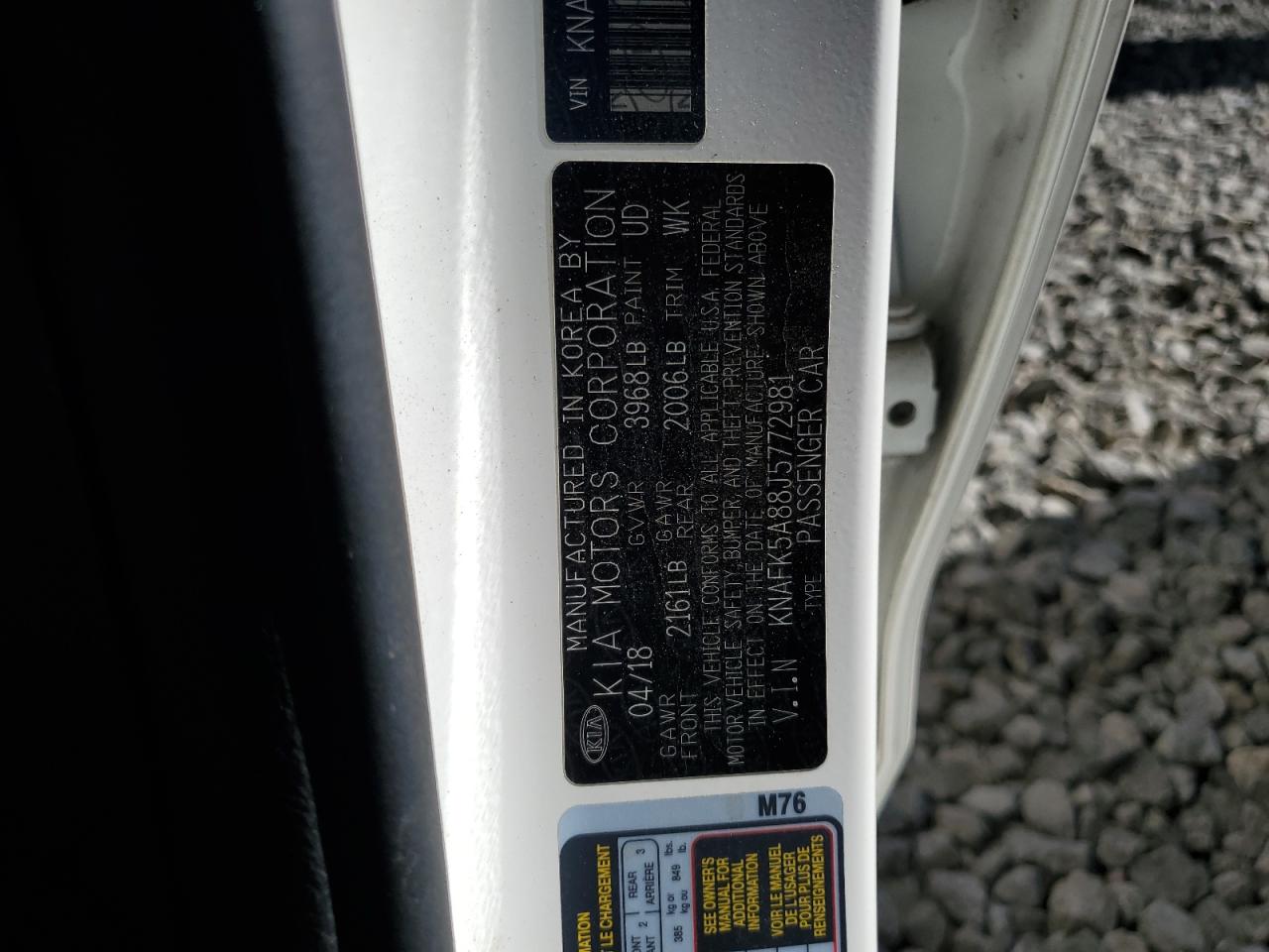 2018 KIA Forte VIN KNAFK5A88J5772981 Copart auction photo, front end damage thumbnail 12