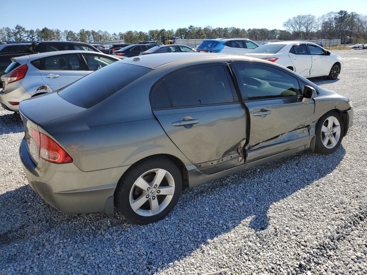2007 Honda Civic VIN 2HGFA16817H302933 Copart auction photo, side / front end damage thumbnail 3