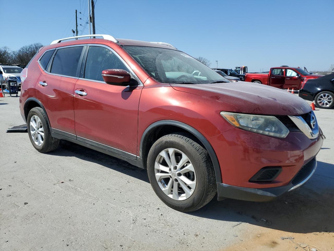2014 Nissan Rogue VIN 5N1AT2MV1EC818951 Copart auction photo, side damage thumbnail 4