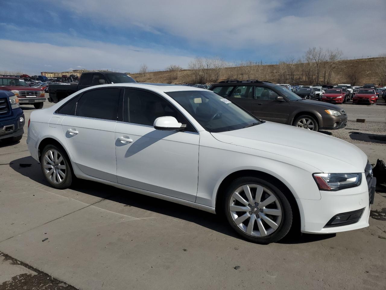 2013 Audi A4 VIN WAUAFAFL2DN036269 Copart auction photo, side damage thumbnail 4