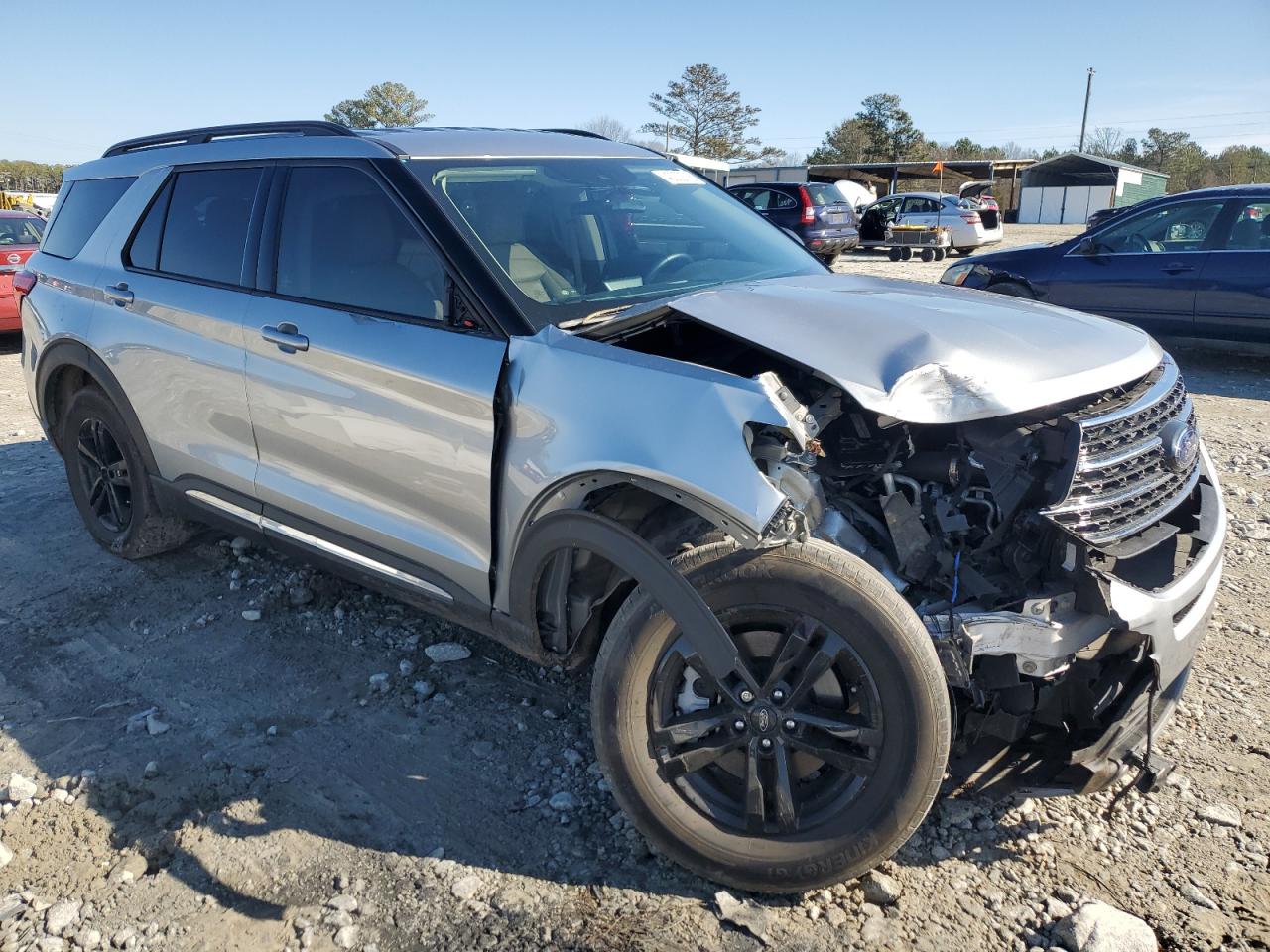 2022 Ford Explorer VIN 1FMSK8DH5NGA23138 Copart auction photo, undercarriage / front end damage thumbnail 4