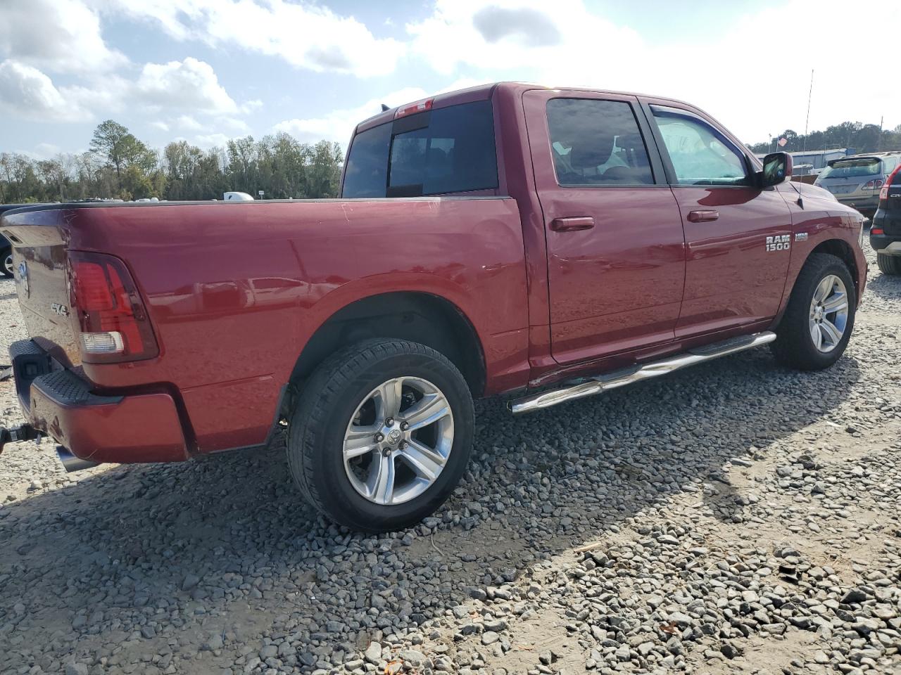 2014 RAM 1500 VIN 1C6RR7MT9ES337635 Copart auction photo, side / rear end damage thumbnail 3