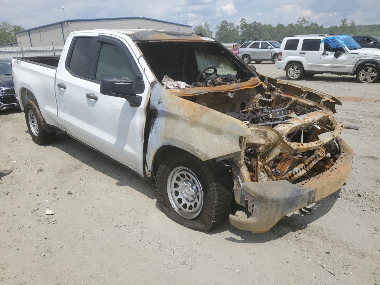 2020 Chevrolet Silverado VIN 1GCRYAEF0LZ267397 Copart auction photo, burn - engine / burn - interior damage thumbnail 4