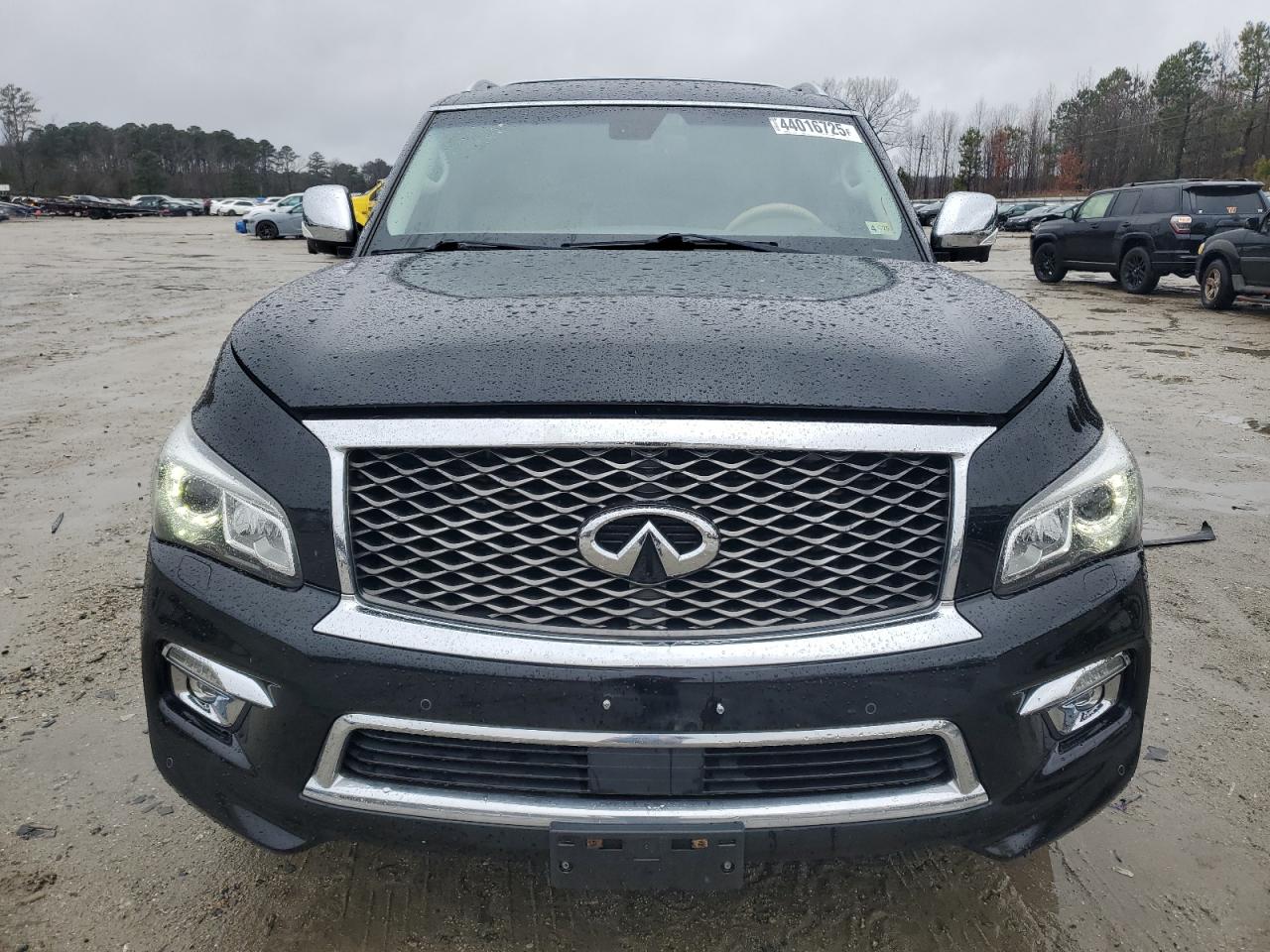 2016 Infiniti QX80 VIN JN8AZ2NE6G9122432 Copart auction photo, side / front end damage thumbnail 5