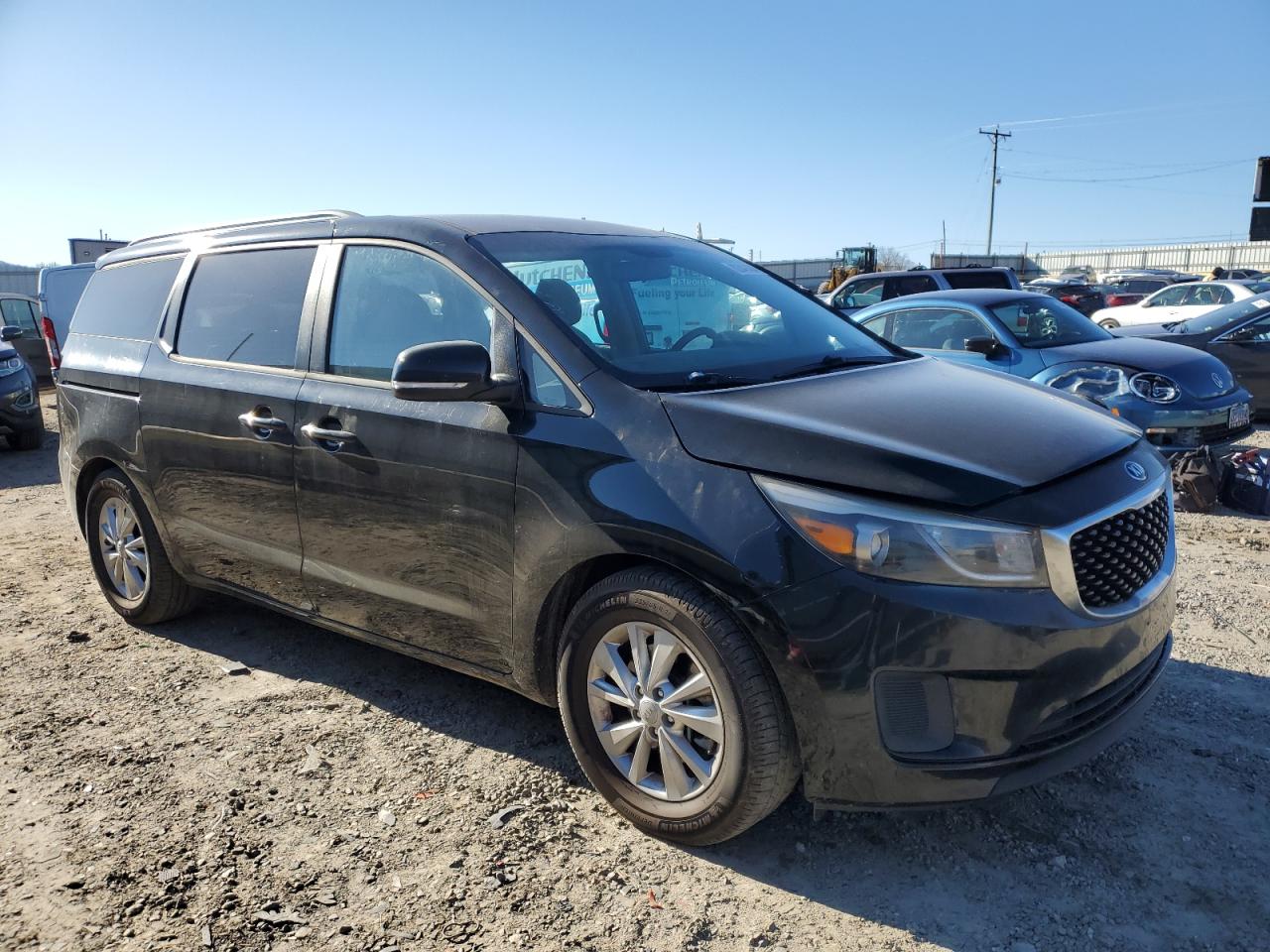 2016 KIA Sedona VIN KNDMB5C18G6091572 Copart auction photo, side damage thumbnail 4