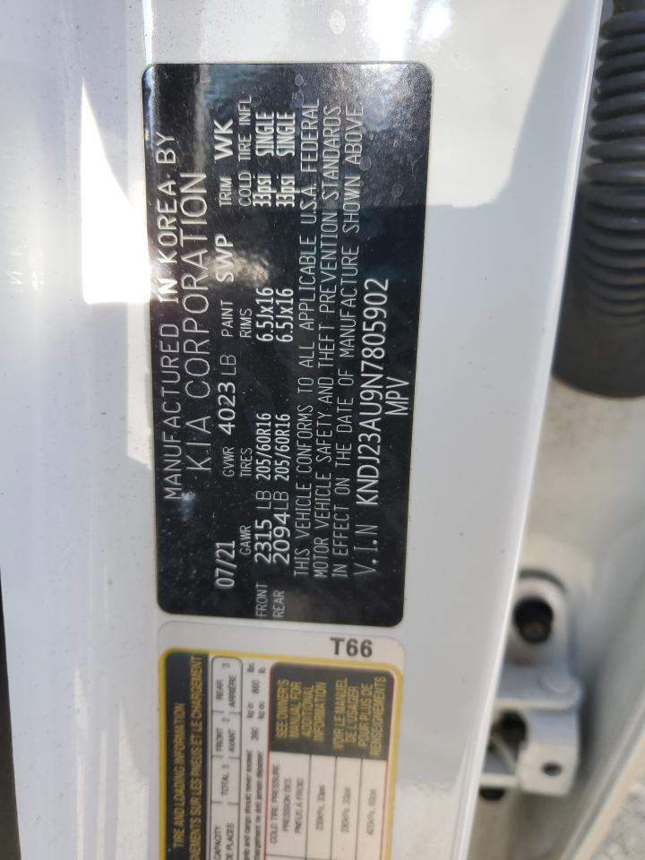 2022 KIA Soul VIN KNDJ23AU9N7805902 Copart auction photo, front end / minor dent/scratches damage thumbnail 13