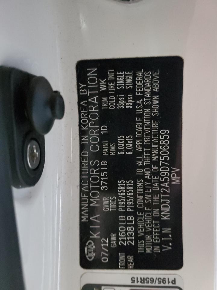 2013 KIA Soul VIN KNDJT2A59D7506859 Copart auction photo, all over / undercarriage damage thumbnail 15