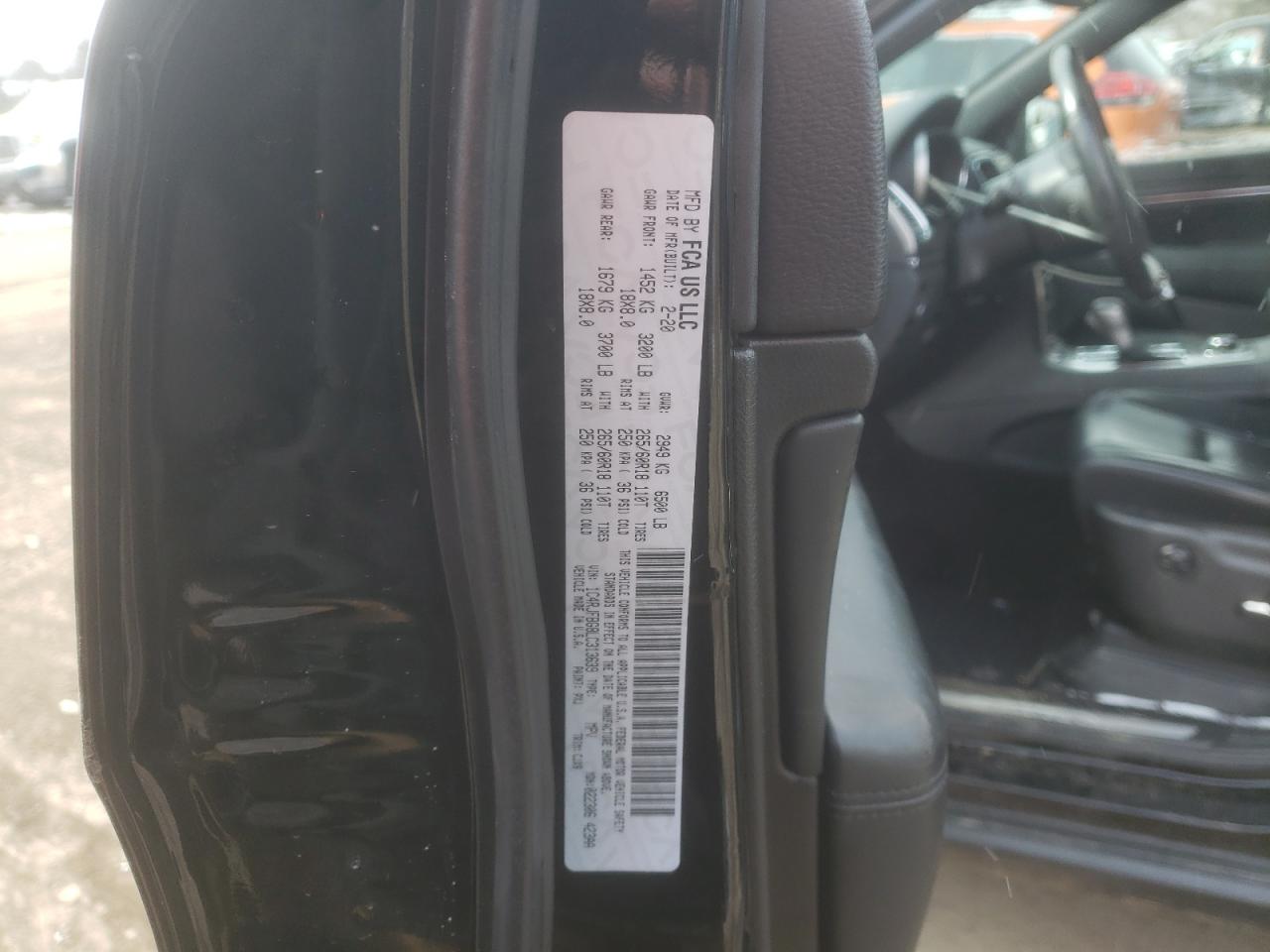2020 Jeep Grand Cherokee VIN 1C4RJFBG8LC313639 Copart auction photo, front end damage thumbnail 14
