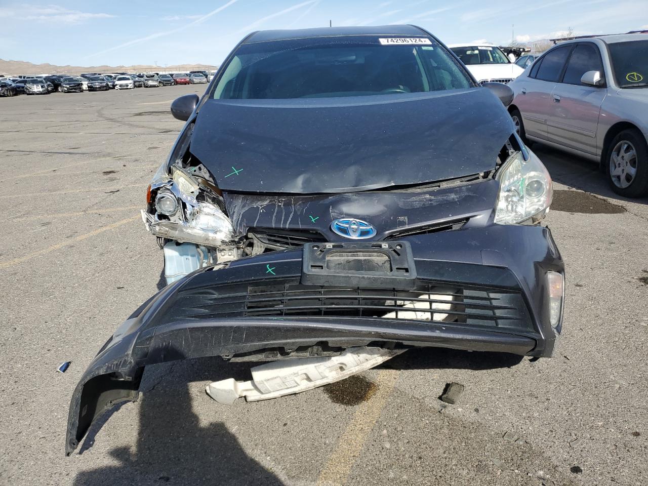 2014 Toyota Prius VIN JTDKN3DUXE0378097 Copart auction photo, front end damage thumbnail 5