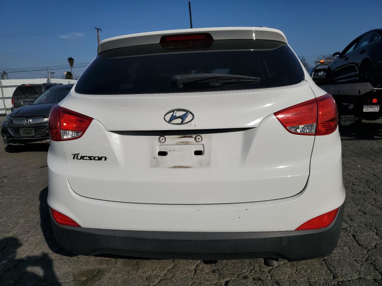 2015 Hyundai Tucson VIN KM8JU3AG5FU100565 Copart auction photo, front end / side damage thumbnail 6
