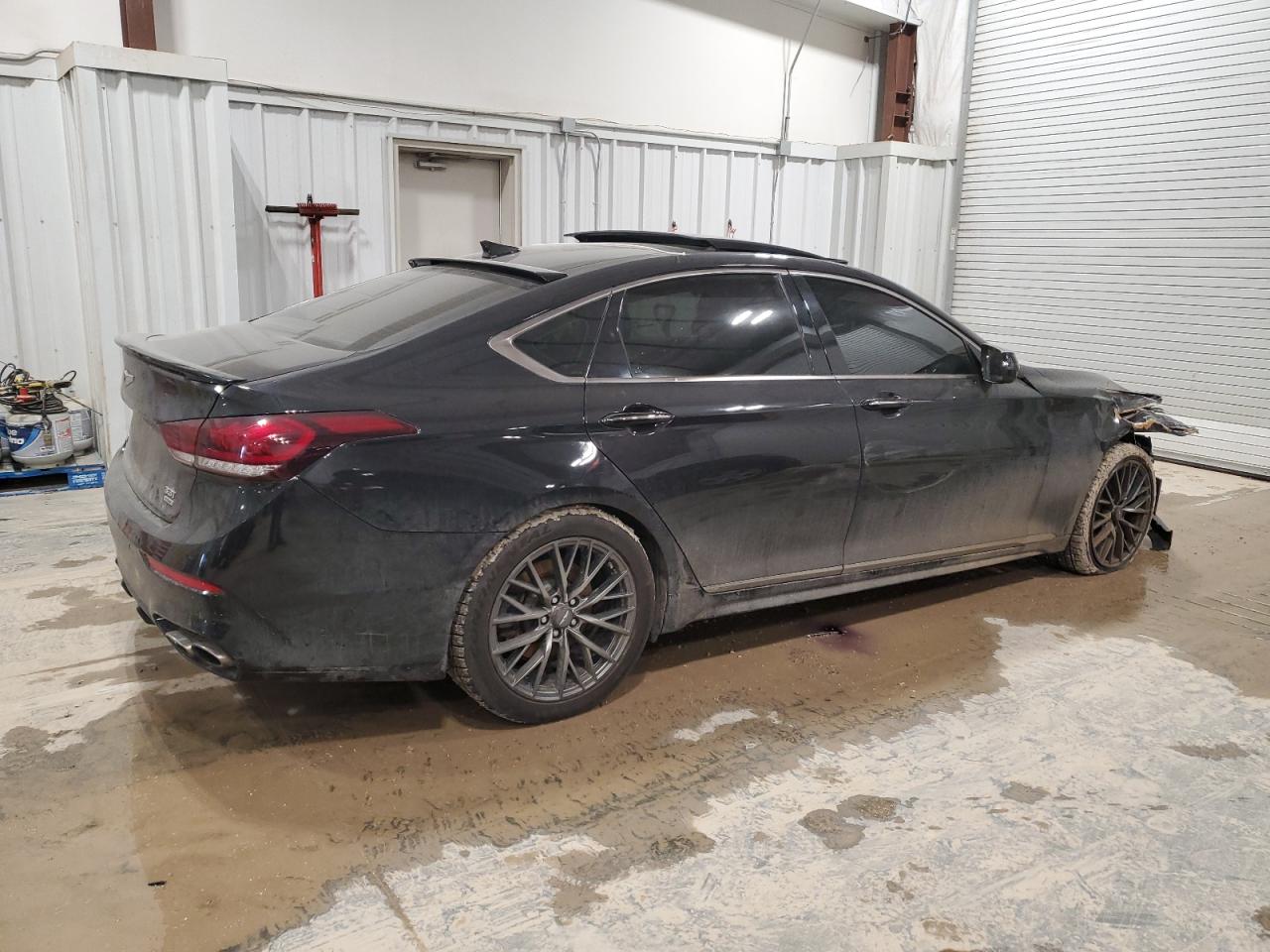2018 Genesis G80 VIN KMHGN4JB9JU248356 Copart auction photo, undercarriage / front end damage thumbnail 3