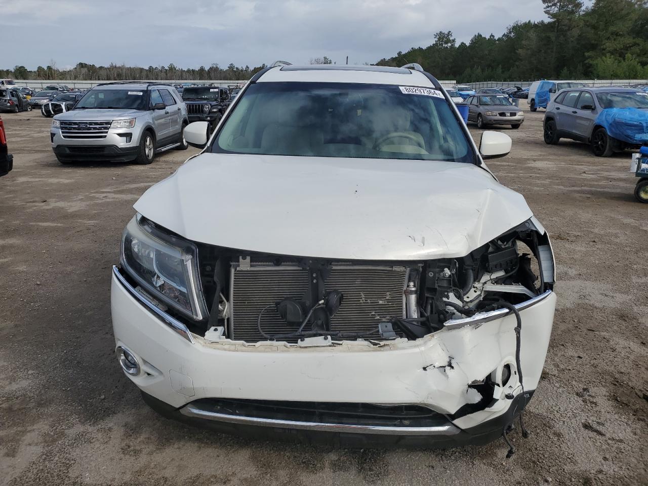 2014 Nissan Pathfinder VIN 5N1AR2MMXEC683734 Copart auction photo, front end damage thumbnail 5