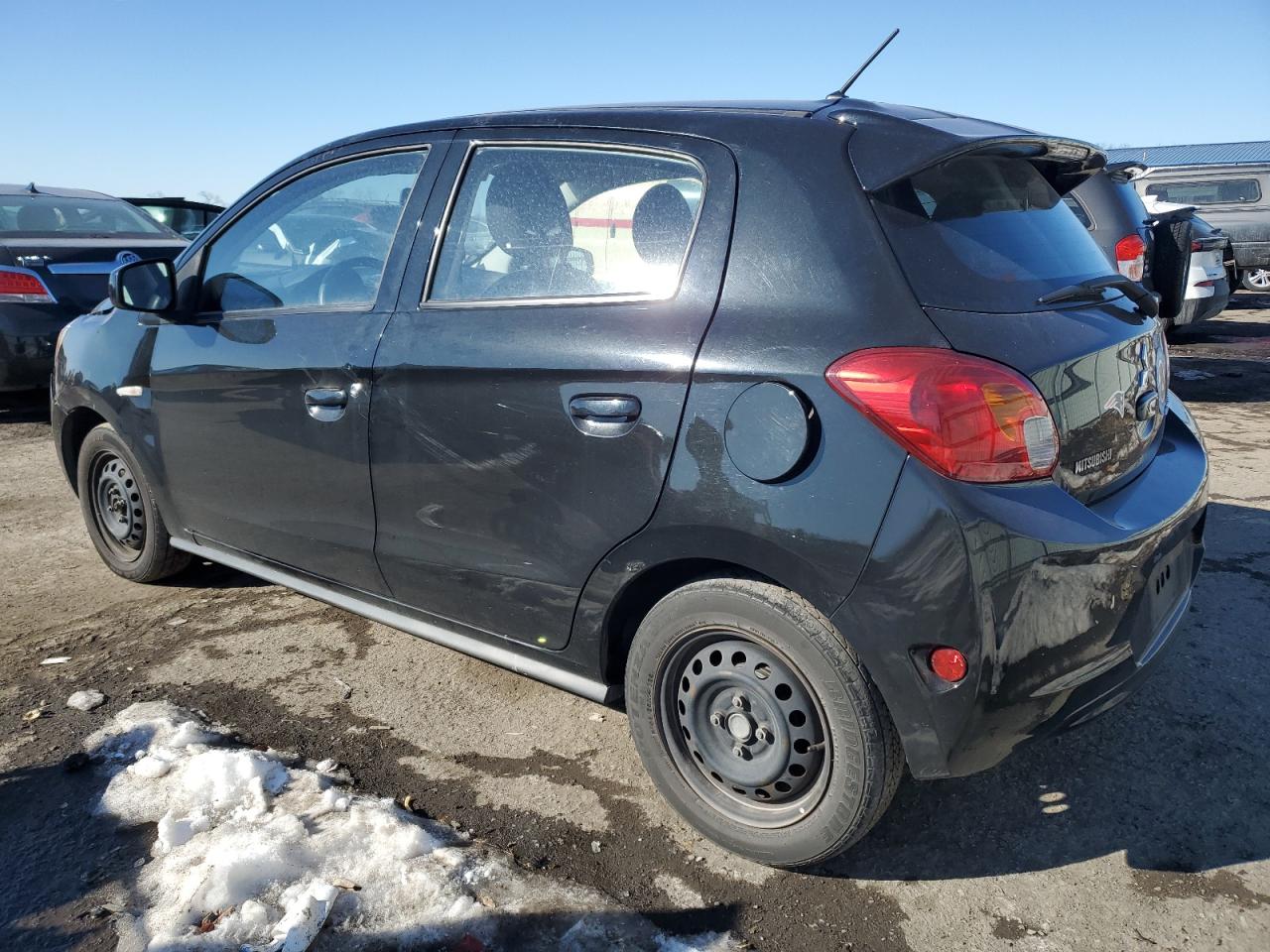 2015 Mitsubishi Mirage VIN ML32A3HJ9FH049263 Copart auction photo, front end / side damage thumbnail 2