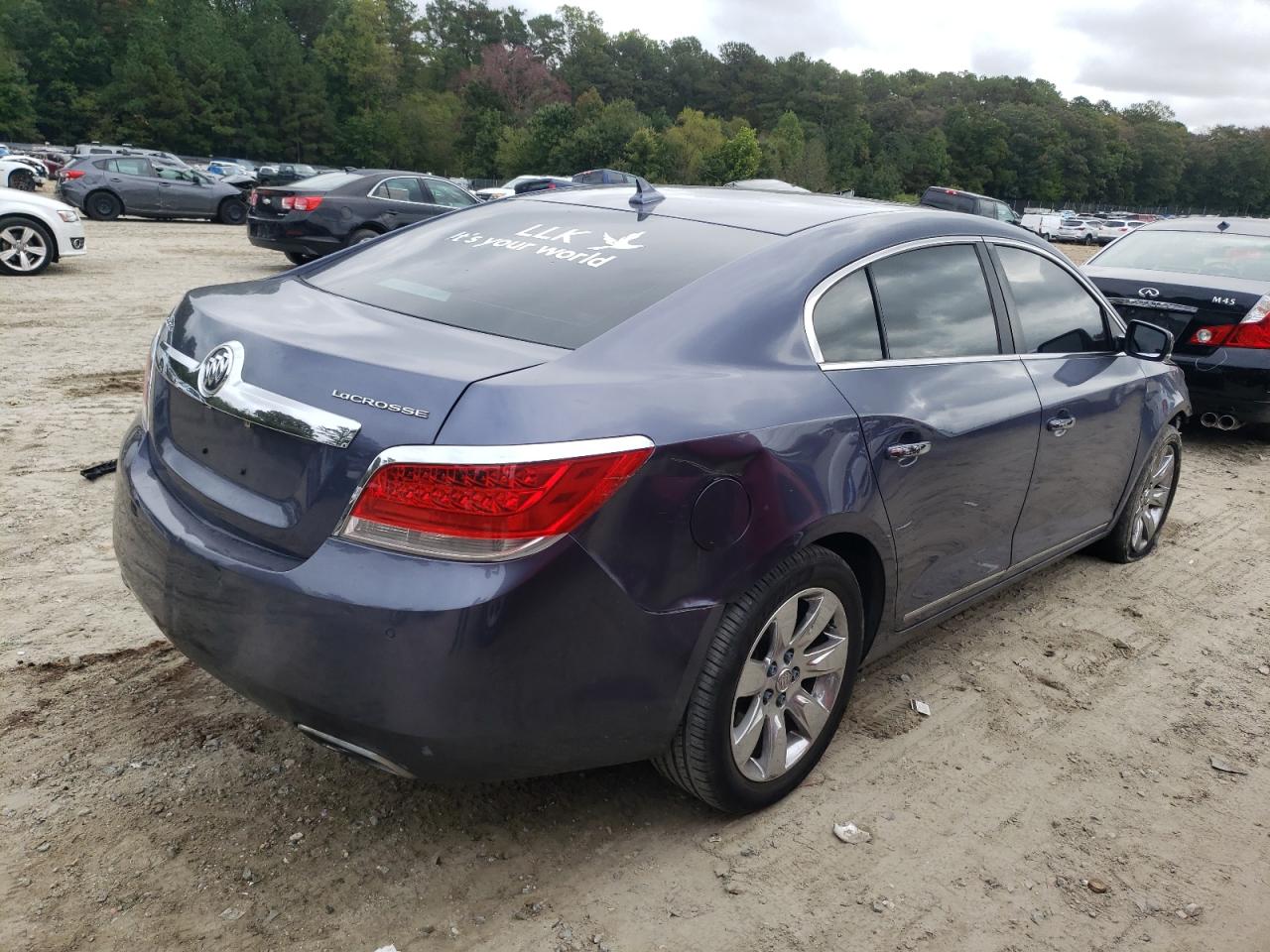 2013 Buick LaCrosse VIN 1G4GF5E31DF138867 Copart auction photo, front end / rear end damage thumbnail 3