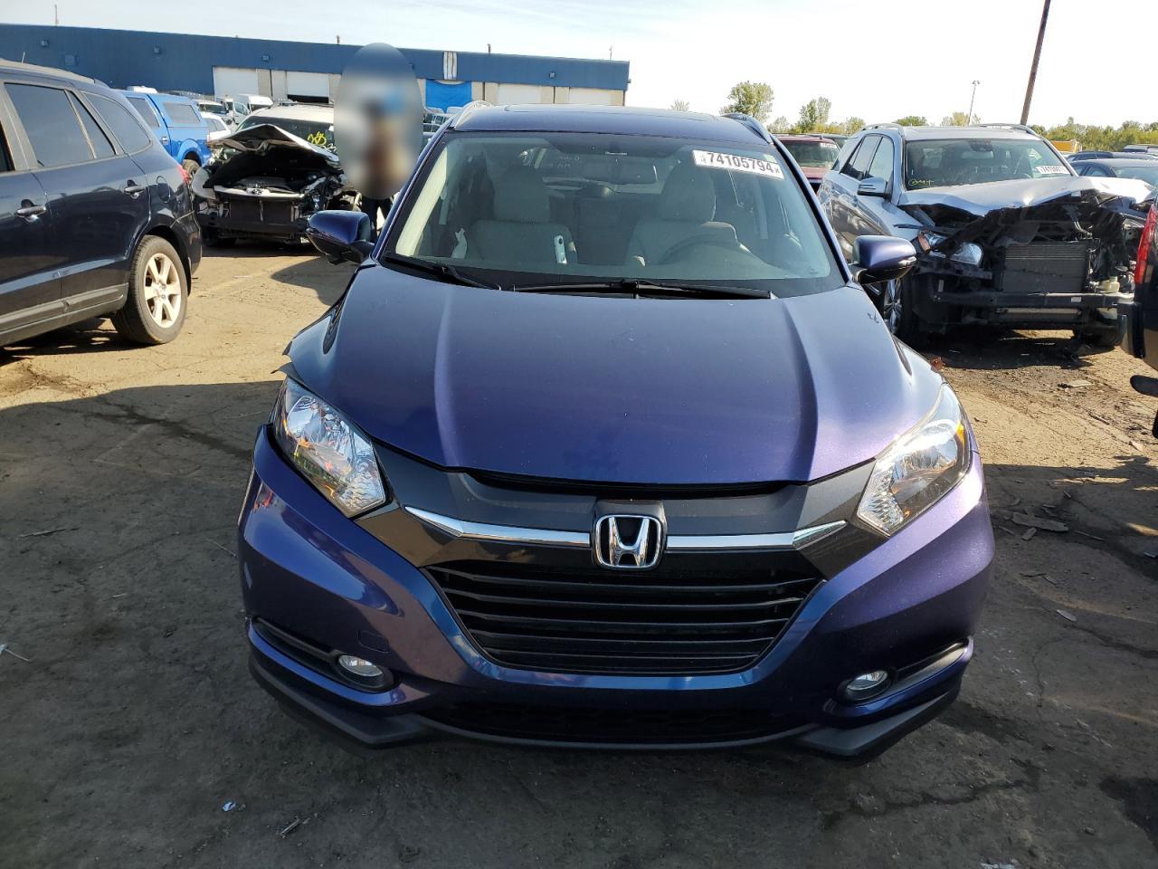 2017 Honda HR-V VIN 3CZRU6H75HM713141 Copart auction photo, front end damage thumbnail 5