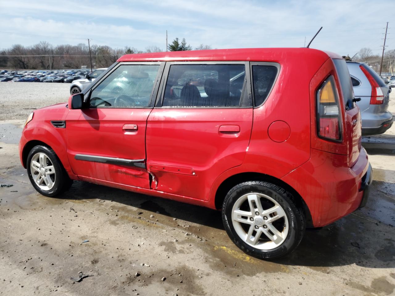 2010 KIA Soul VIN KNDJT2A22A7061981 Copart auction photo, side damage thumbnail 2