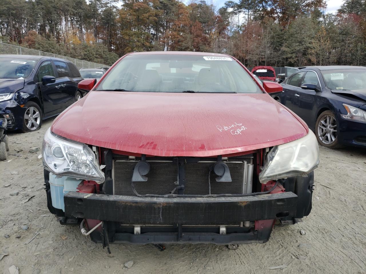 2012 Toyota Camry VIN 4T1BF1FK1CU587954 Copart auction photo, rear end / front end damage thumbnail 5
